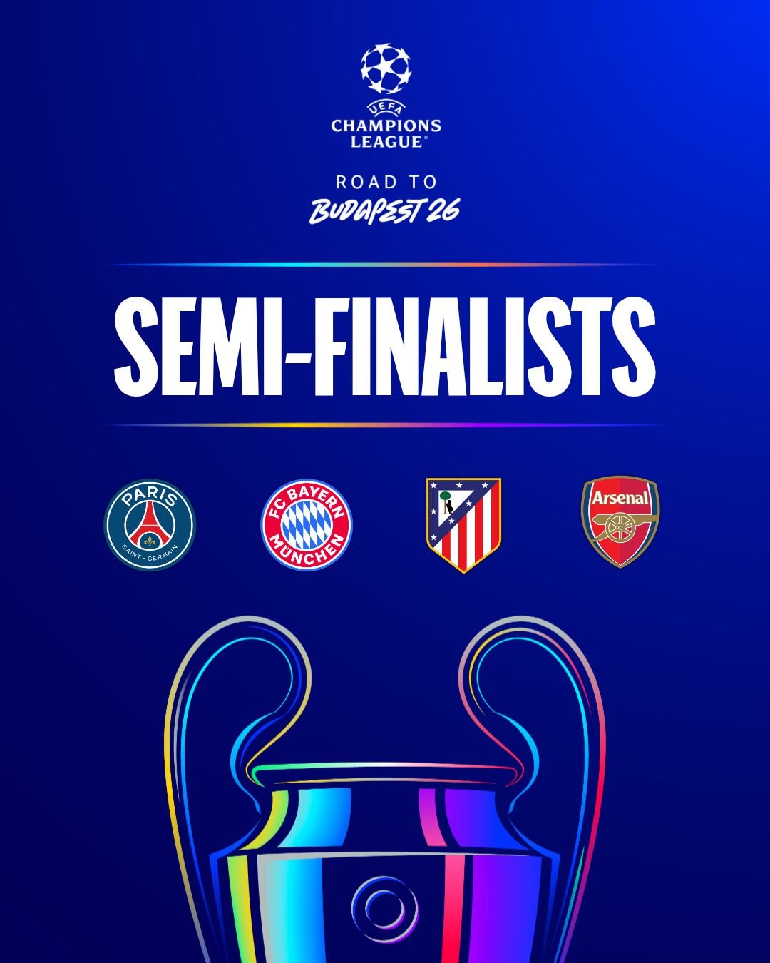 PSG vs Bayern dan Atletico vs Arsenal, Ini Jadwal Semifinal Liga Champions 2025/2026