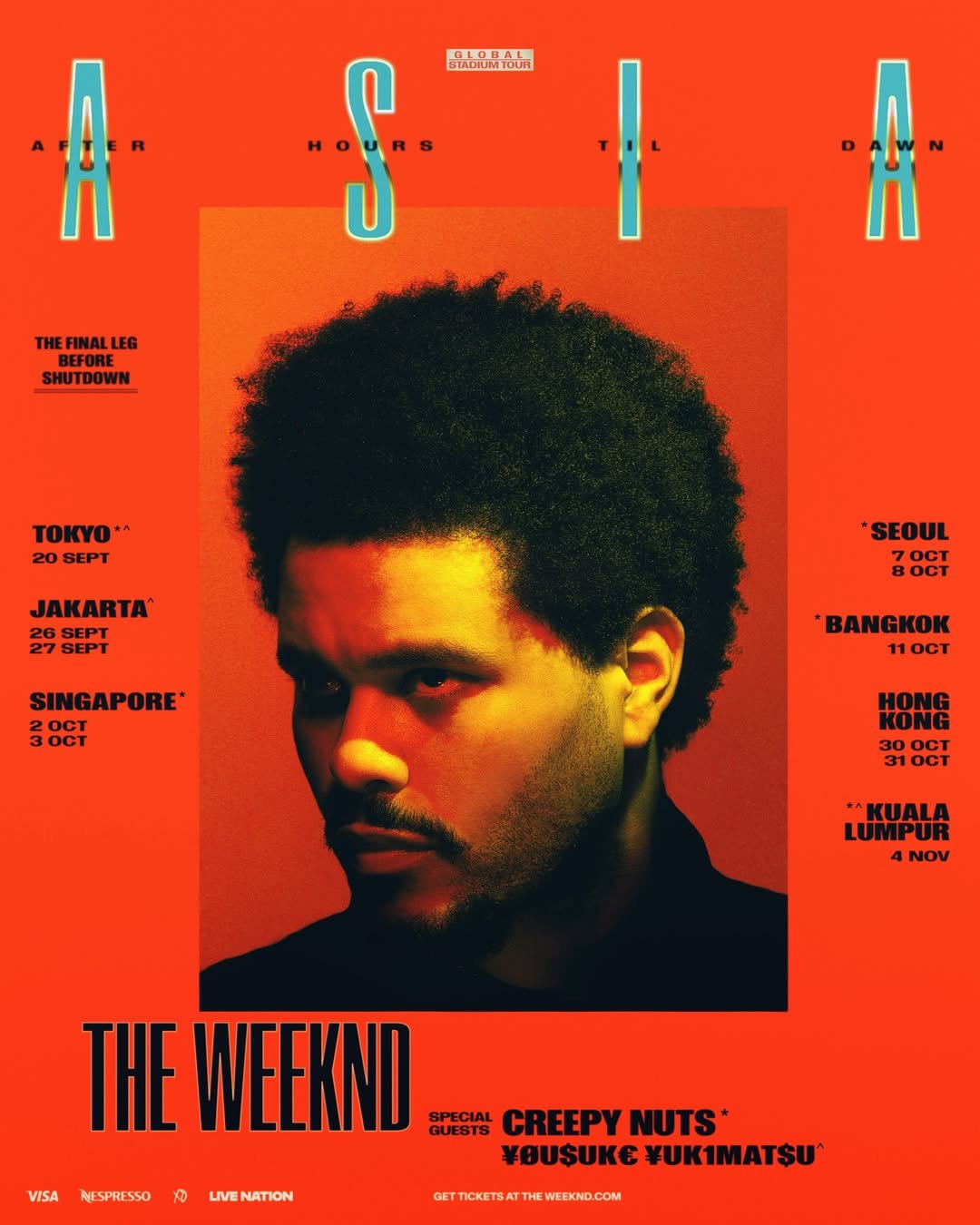 Postingan The Weeknd tentang konsernya di Jakarta
